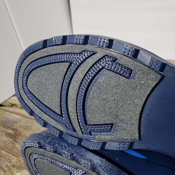 Western Chief Adult Winter Rain Boots Blue Vari Fit Raindrops Dot sz 10 New - Picture 10 of 12